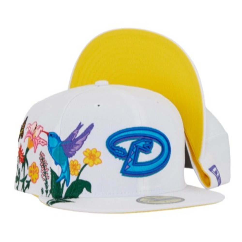 New Era Arizona Diamondbacks Blooming 59FIFTY Fitted Hat White Blue 7 3/8